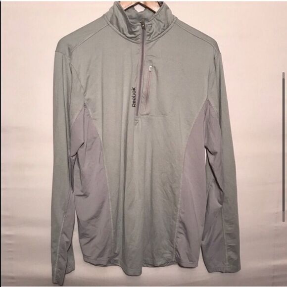 Men’s Reebok Grey 1/4 Zip Pullover Jacket - Picture 2 of 6